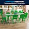 Flash Furniture Rectangle Activity Table, Plastic, Steel, Grey YU-YCY-060-0036-RECT-TBL-GREEN-GG - alternate 9